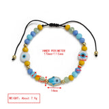 Lucky Eye Crystal Bead Fatima Hand Charm Bracelet for Women Girls Men