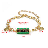 Evil Eye Cuban Link Chain Bracelet for Women Girls Men BT338