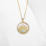 Evil Eye Pendant Necklace S925 Sterling Silver Zircon Necklace