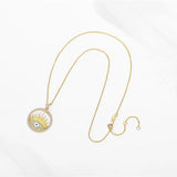 Evil Eye Pendant Necklace S925 Sterling Silver Zircon Necklace