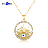 Evil Eye Pendant Necklace S925 Sterling Silver Zircon Necklace