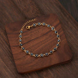 Evil Eye Charm Bracelet Stainless Steel Adjustable for Women