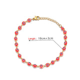Evil Eye Charm Bracelet Stainless Steel Adjustable for Women