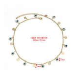 Lucky Eye Fatima Hand Heart Choker Necklace Evil Eye Tassel Necklace