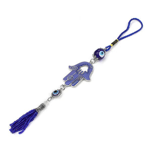 Evil Eye Glass Bead Keychain Tassel Hamsa Hand Car Keychain
