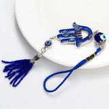 Evil Eye Glass Bead Keychain Tassel Hamsa Hand Car Keychain
