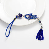 Evil Eye Glass Bead Keychain Tassel Hamsa Hand Car Keychain