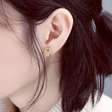 Lucky Eye Hamsa Hand Stud Earrings CZ Jewelry Women Girls Birthday Gift
