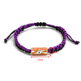Colorful Braided Rope Evil Eye Charm Bracelet for Women Girls