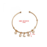 Lucky Eye Heart Fatima Hamsa Hand Star Moon Charm Bangle Bracelet