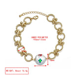 Vintage Evil Eye Bracelet with Pearl Charm