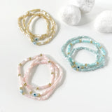 Evil Eye Bead Shell Bracelet for Women Girls