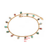 Evil Eye Tassel Anklet Foot Chain Ankle Bracelet for Women