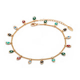 Evil Eye Tassel Anklet Foot Chain Ankle Bracelet for Women