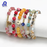 Evil Eye Beaded Bracelet Adjustable Charm Bracelet Women Girls Men Jewelry
