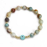 Evil Eye Beaded Bracelet Adjustable Charm Bracelet Women Girls Men Jewelry