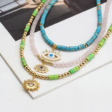Lucky Eye Fatima Hand Evil Eye Pendant Necklace Women Men Jewelry