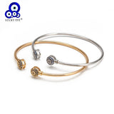 Evil Eye Open Cuff Bracelet Bangle Silver Copper Micro Pave Zircon