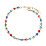 Evil Eye Ankle Bracelet Copper Leg Chain Anklet Jewelry Women Men