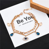 Lucky Eye Evil Eye Charm Bracelet Titanium steel
