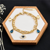 Lucky Eye Evil Eye Charm Bracelet Titanium steel