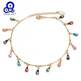 Eye Water Drop Sun Anklet Leg Chain Ankle Bracelet EY6528