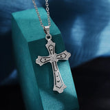 Female Cross Necklace Cubic Zirconia Small Choker Pendant