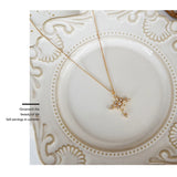 Female Cross Necklace Cubic Zirconia Small Choker Pendant