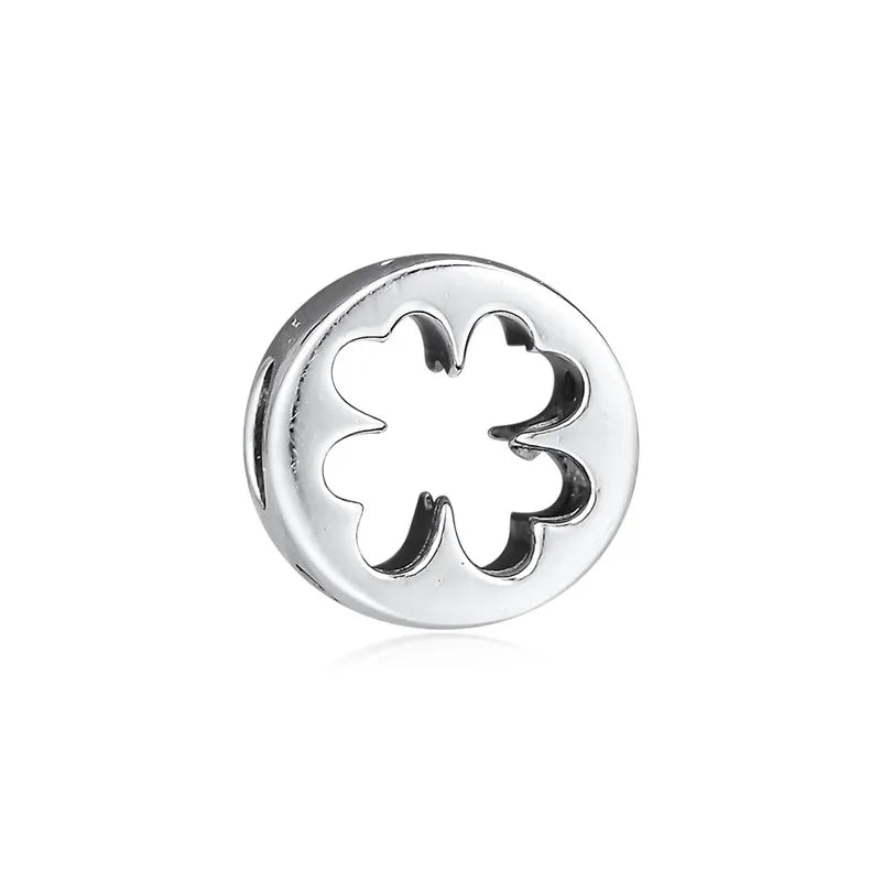 Lucky Clover Silver Bead For Bracelets