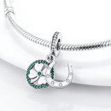 Lucky Clover Dreamcatcher Charm for MULA Bracelet Necklace 925 Silver