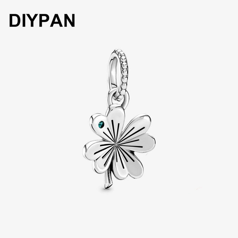 Four-Leaf Clover Pendant for Pan Bracelet Charms