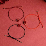 Four Leaf Clover Red Thread Bracelet Tennis for Men