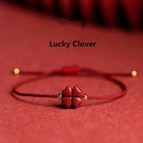 Four Leaf Clover Red Thread Bracelet Tennis for Men