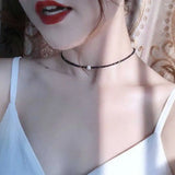 Freshwater Pearl Spinel Beads Necklace Classic Dark Matter Wrist