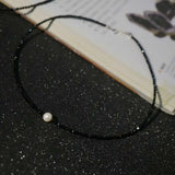 Freshwater Pearl Spinel Beads Necklace Classic Dark Matter Wrist