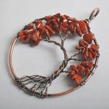 Tree of Life Red Stone Pendant Jewelry