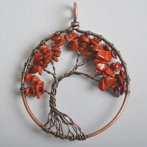 Tree of Life Red Stone Pendant Jewelry