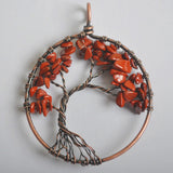Tree of Life Red Stone Pendant Jewelry