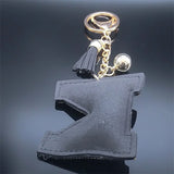 Lucky Initial Name K Keychain Crystal Tassel Keyring Holder Party Gift Jewelry