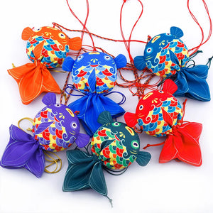 Lucky Koi Small Cloth Bag Gift Bag Jewelry Storage Fragrance Bag