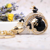 Crystal Lizard Keychain Purse Bag Pendant HandBag Holder Women