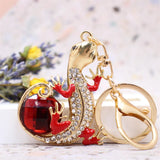 Crystal Lizard Keychain Purse Bag Pendant HandBag Holder Women