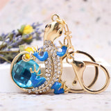 Crystal Lizard Keychain Purse Bag Pendant HandBag Holder Women