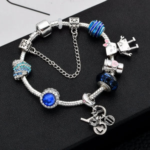 Robot Charm Bracelet for Women Pendant