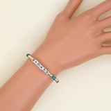 Lucky Crystal Bracelet for Women Men Beaded Letters Jewelry