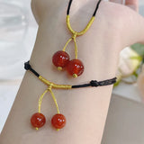 Lucky Natural Agate Beads Bracelets for Women Men YBR707