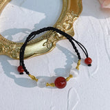 Lucky Natural Agate Beads Bracelets for Women Men YBR707