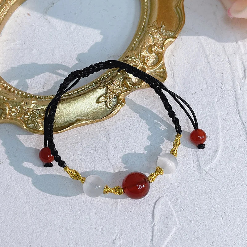 Lucky Natural Agate Beads Bracelets for Women Men YBR707