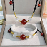 Lucky Natural Agate Beads Bracelets for Women Men YBR707