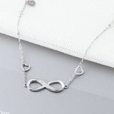 Infinity Charm Bracelet with Cubic Zirconia for Women